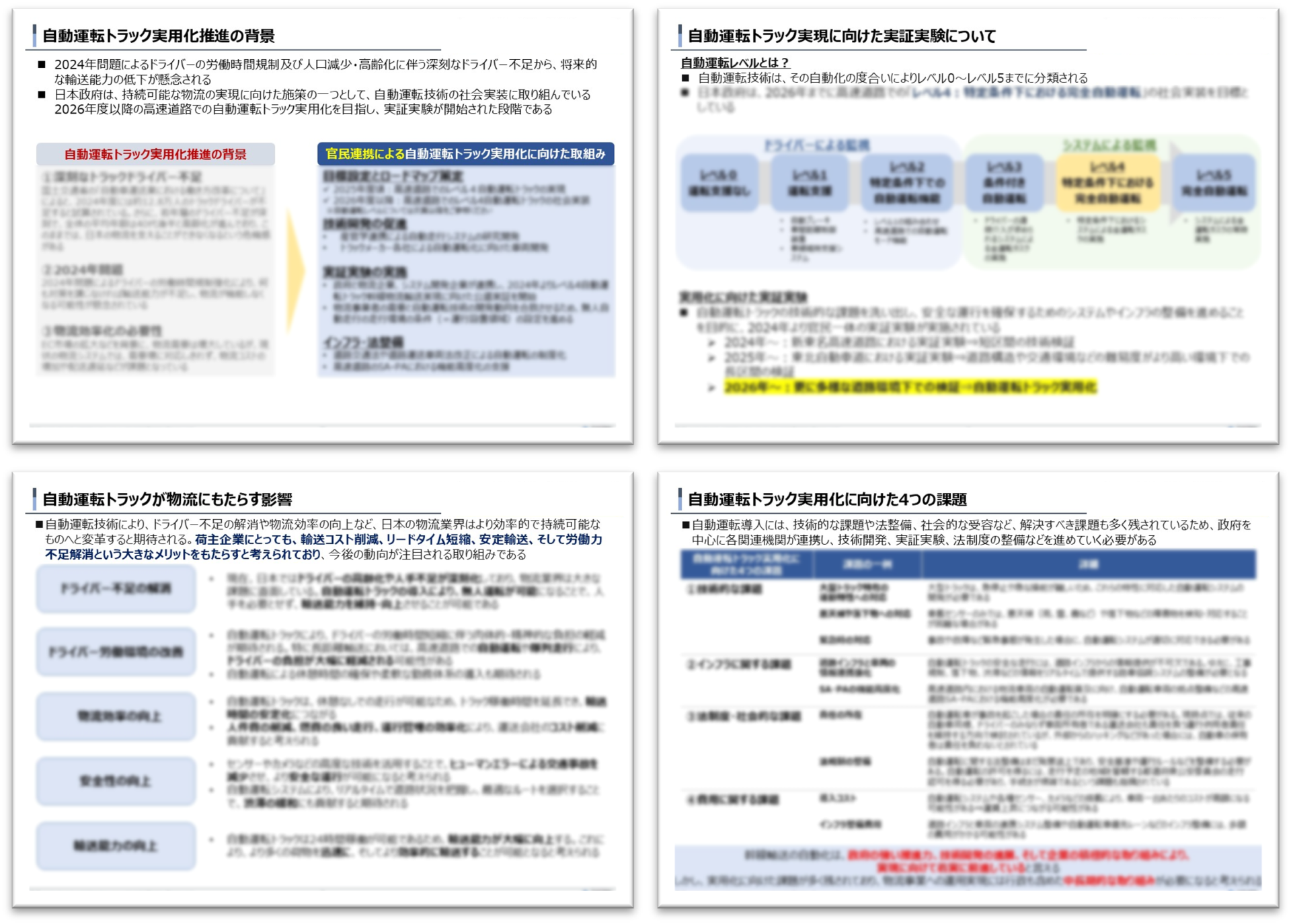 すすむ!自動運転トラックの実証実験‐幹線輸送の自動化は本当に実現されるのか?_無料ダウンロード‗船井総研ロジ株式会社
