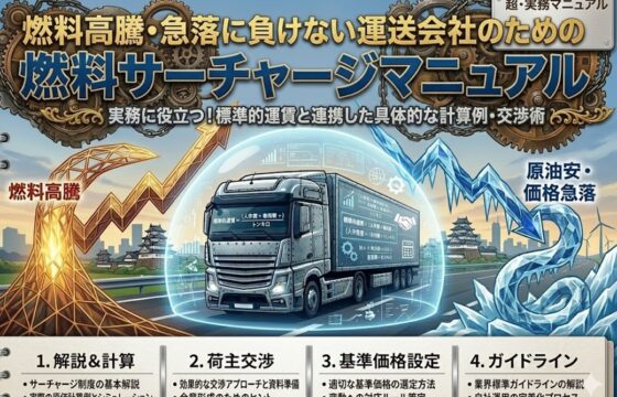 燃料高騰・急落に負けない！運送会社のための燃料サーチャージマニュアル ‐標準的運賃と連携した具体的な設計例・交渉術‐ 【無料ダウンロード】